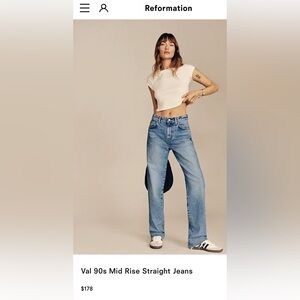 Reformation Val 90s Mid-rise Straight Leg Women's Jeans